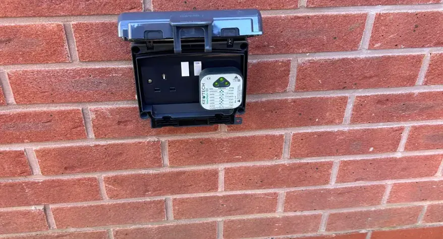 outdoor socket as part of a rewire